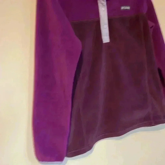 Columbia Fleece Pullover Purple Maroon Women's Medium - Picture 5 of 12